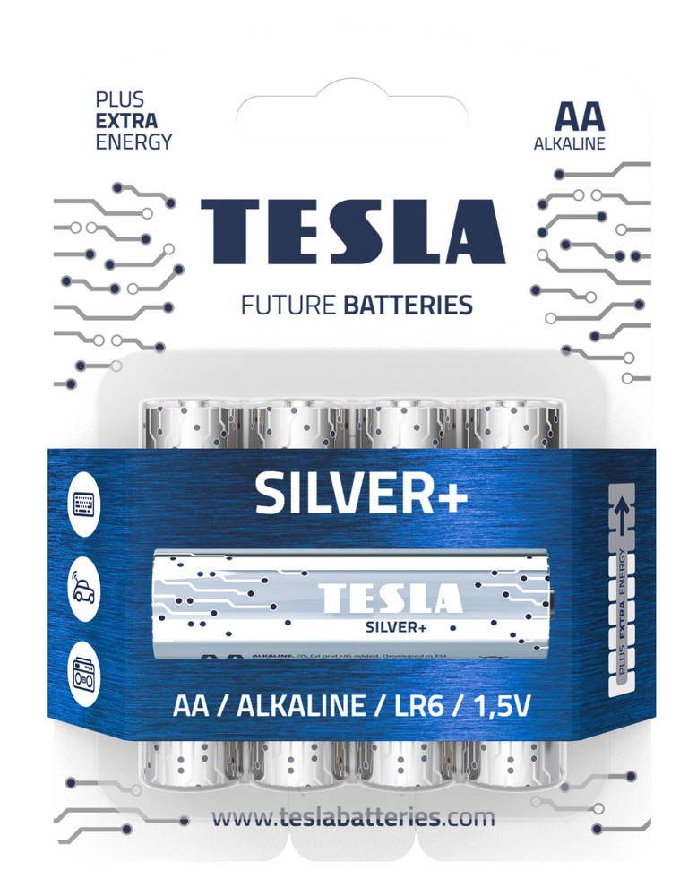 TESLA BATTERIES Батарейка AA, Щелочной тип, 1,5 В, 4 шт - купить с ...
