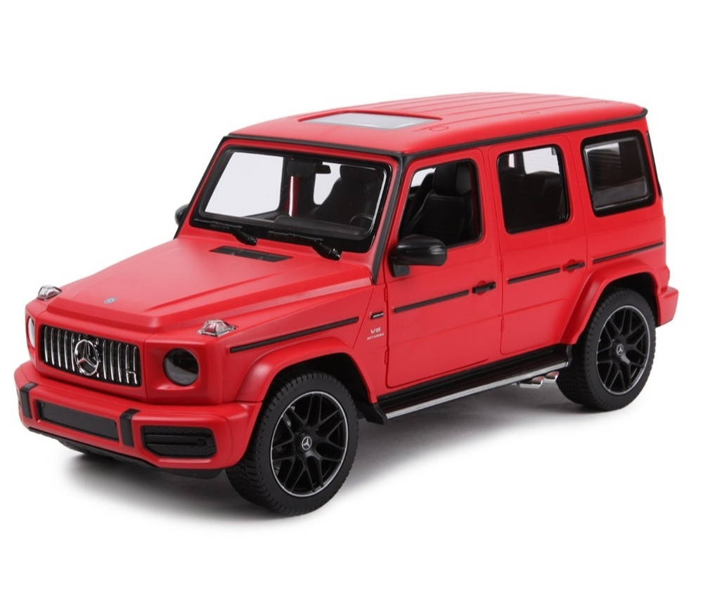 Масштабная модель автомобиля Mercedes Benz G-klasse AMG G63, МЕРСЕДЕС АМГ  63 ГЕЛИК Red на радиоуправлении 1:14 большой, открываются двери и багажник  - купить с доставкой по выгодным ценам в интернет-магазине OZON (564651104)