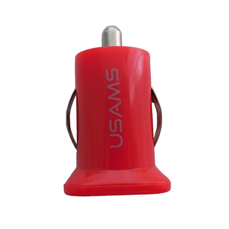 Автомобильное зарядное устройство универсальное Usams 2 порта USB 2000mA <красный>  #1