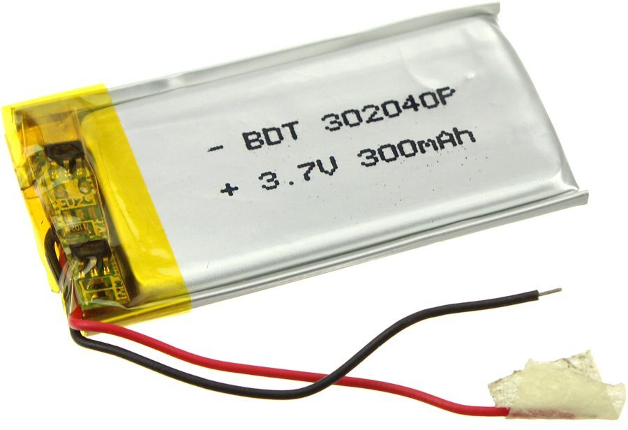 Аккумулятор 3.7V 0.30Ah Li-Po 302040 с контролером #1