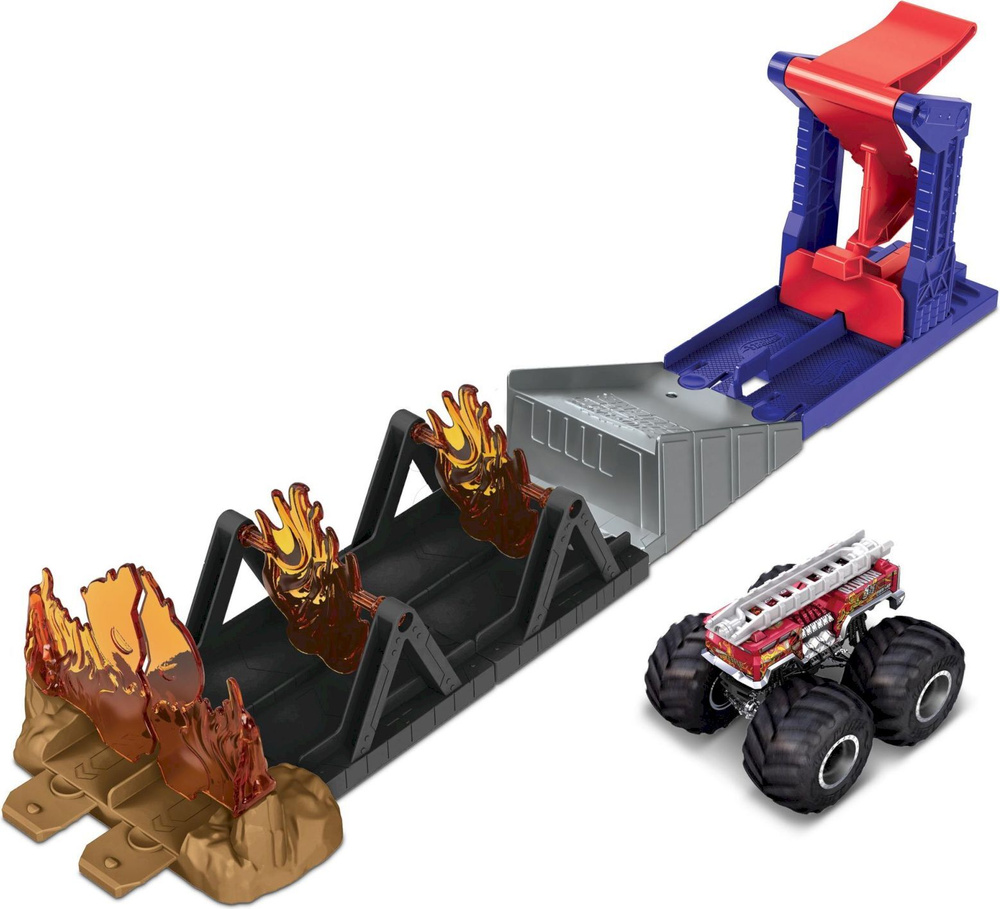 Игровой трек Hot Wheels Монстр Трак Гонка сквозь огонь, GYL09_GYL12