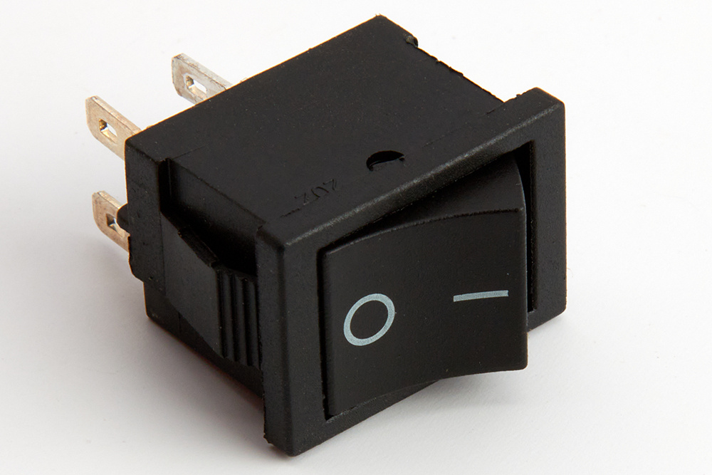 переключатель KCD2-202 (4pin) 6A,250V ON-OFF черный - купить с ...