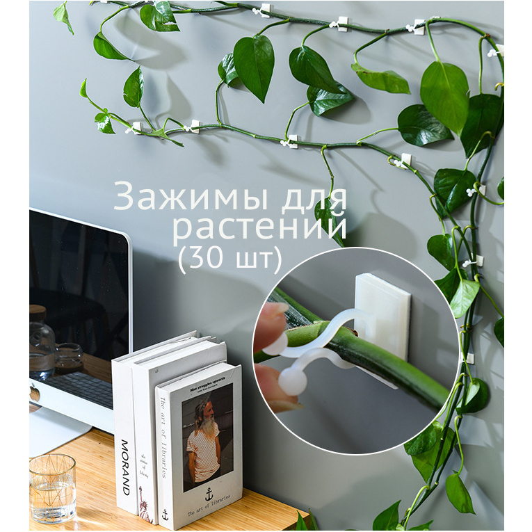 Опора для растений белые 30шт/ Подвязка для растений #1
