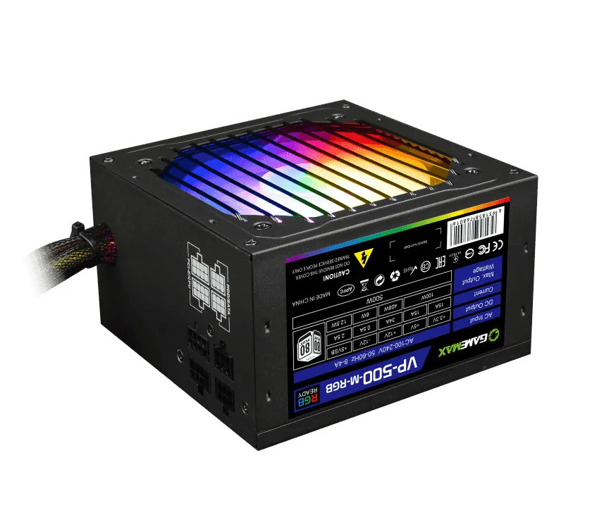 Блок питания ATX 500W GameMax VP-500-RGB-MODULAR 80+, Ultra quiet ...