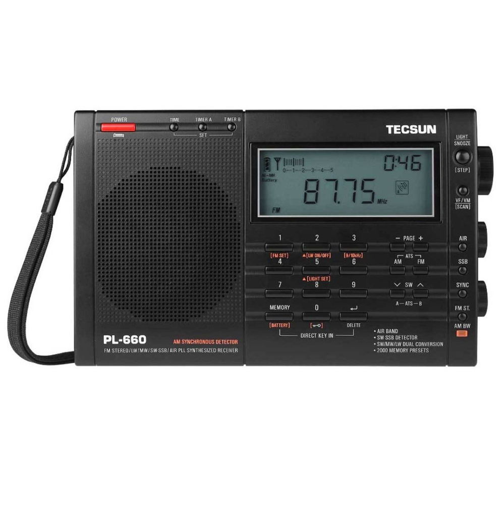 Портативный всеволновый цифровой радиоприемник Tecsun PL-660 black  #1