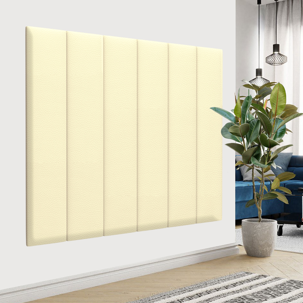 Стеновая панель Eco Leather Vanilla 20х100 см 1 шт. #1