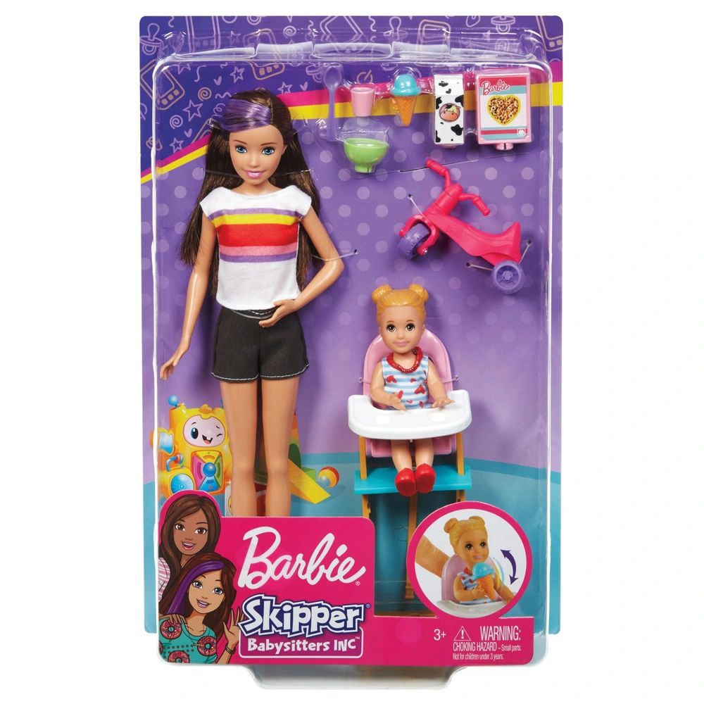 Skipper deals babysitter barbie