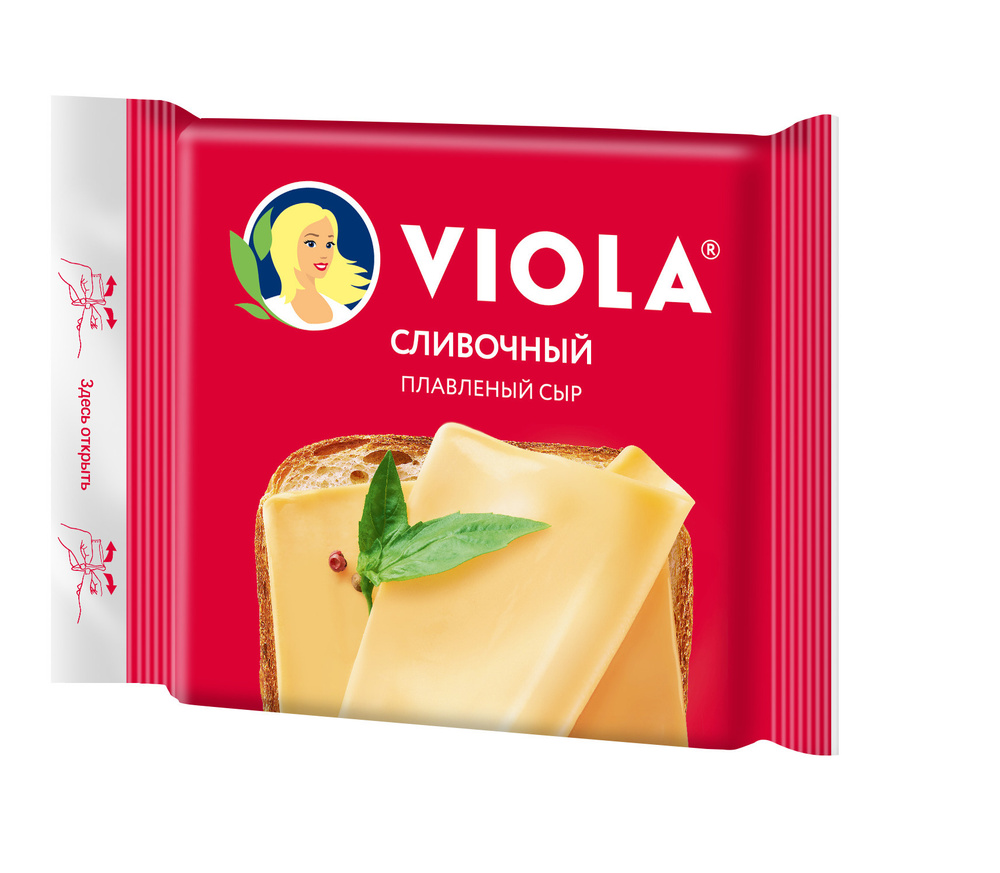 Сыр плавленый Viola Сливочный в ломтиках, 140 г #1