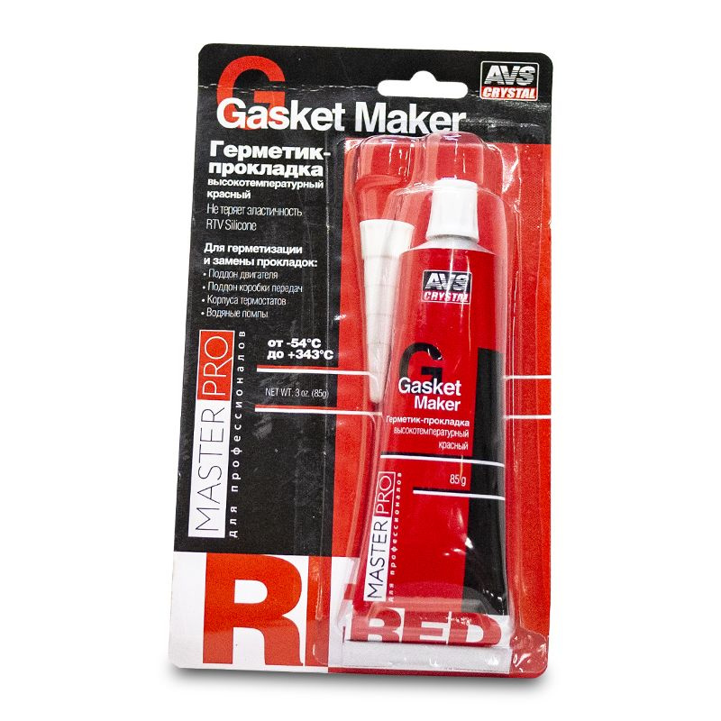 Герметик прокладка автомобильный высокотемпературный красный 85 гр ...