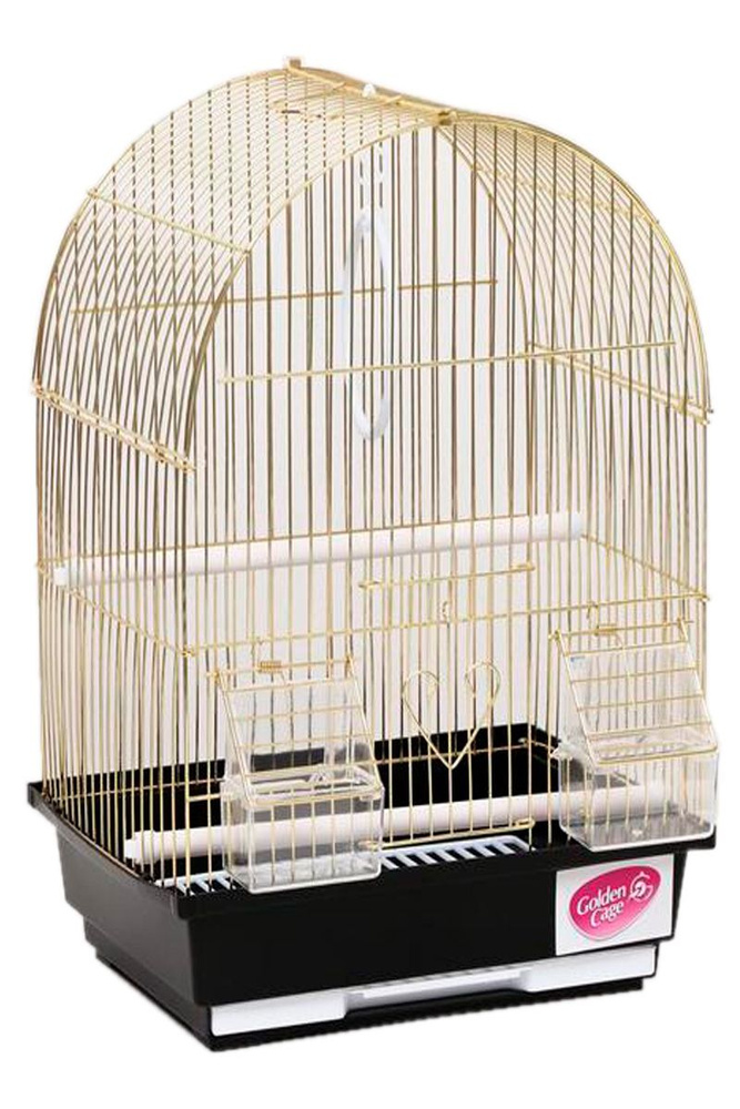 Клетка для маленьких птиц Золотая клетка A400G золотая 35 х 28 х 46 см ...