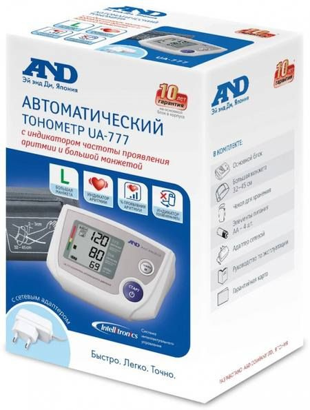 Тонометр AND UA-777 с адаптером (манжета L, 32-45 см) - купить с ...