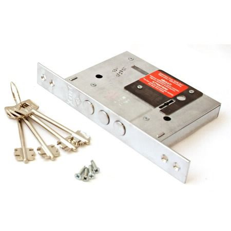 Замок врезной сувальдный KALE KILIT 257L-BS60-CP-4KEY-(w/o SP, w/o Ros ...