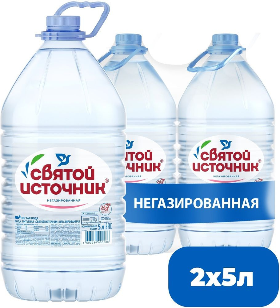 Святой Источник Вода Питьевая Негазированная 5000мл. 2шт #1