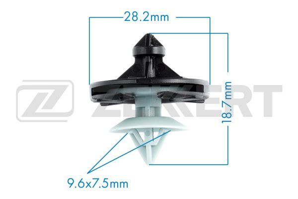 Zekkert Клипса крепежная автомобильная, 10 шт. #1