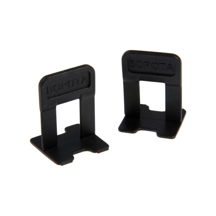 Зажим "Ворота" для выравнивания плитки TUNDRA, 1.4 мм, черный, в упаковке 100 штук  #1