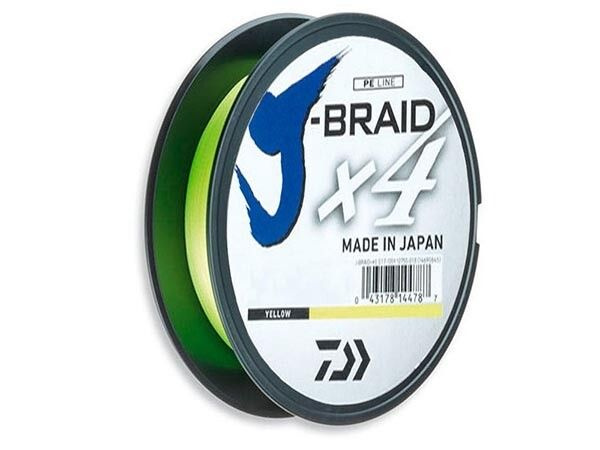 Плетеный шнур Daiwa J-Braid X4 Yellow 0.13мм 135м #1