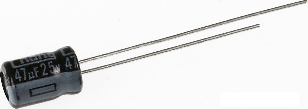 ECAP (К50-35 мини), 47 мкФ, 25 В, 6х7мм, Конденсатор электролитический ...
