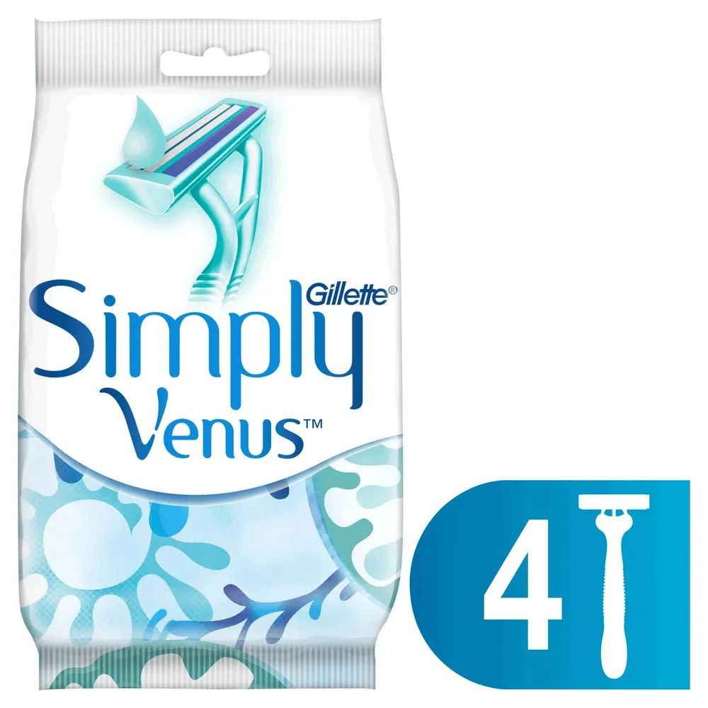 Gillette Одноразовые женские бритвы Venus 2, 4 шт - купить с доставкой ...