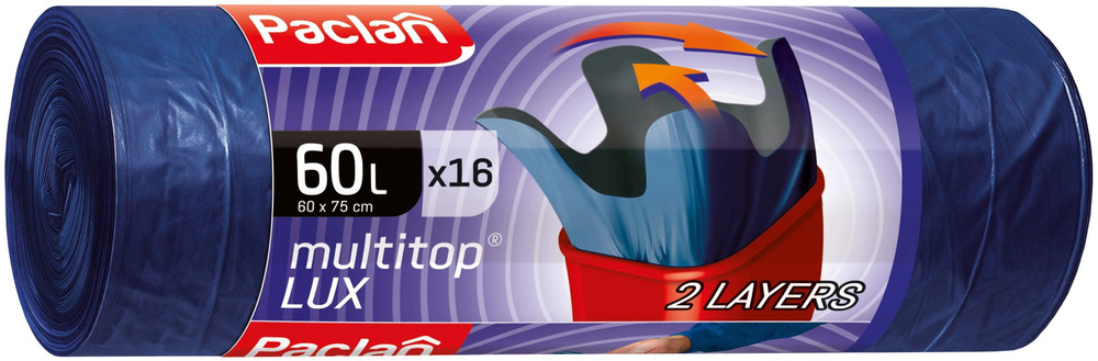 Paclan Мешки для мусора Multi-Top Lux Lux 60 л 16 шт размер 80x60см #1