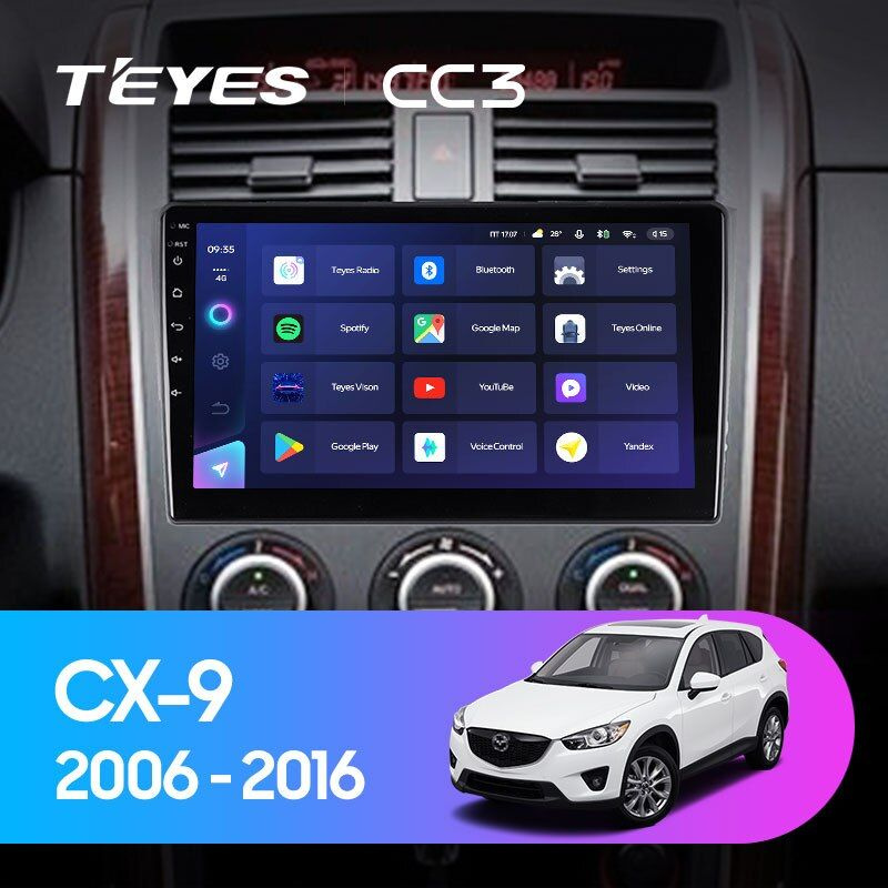 Магнитола для авто, Штатная магнитола TEYES CC3 10.2" 4 Gb для Mazda CX-9 2006-2016  #1