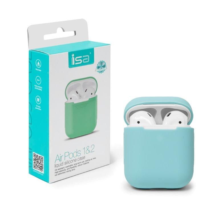 Чехол Airpods Silicon Case 1/2 ISA Mint #1