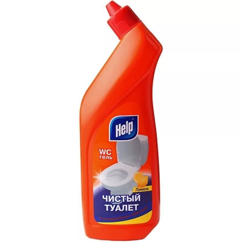 Гель для чистки туалета HELP Чистый Туалет (флак 750мл) с ортофосфорной ...