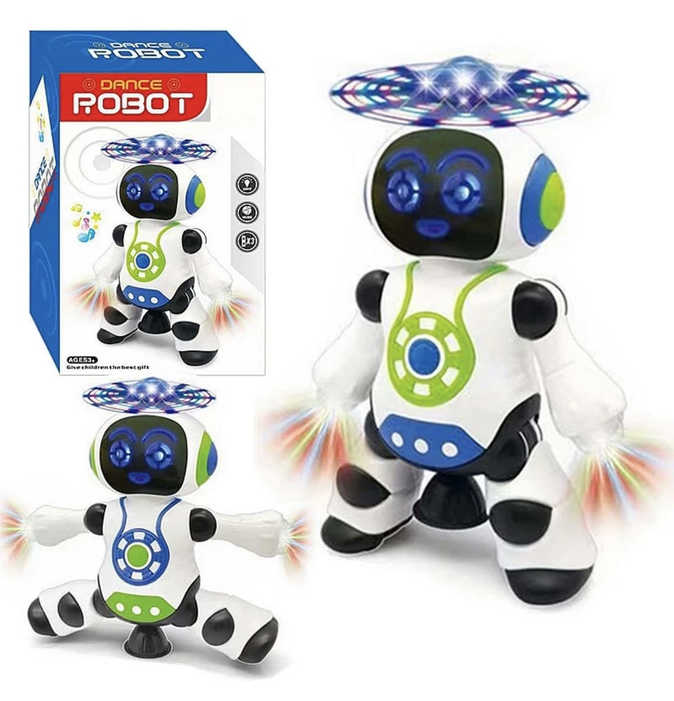Робот- интерактивная игрушка свет, звук, диско #1
