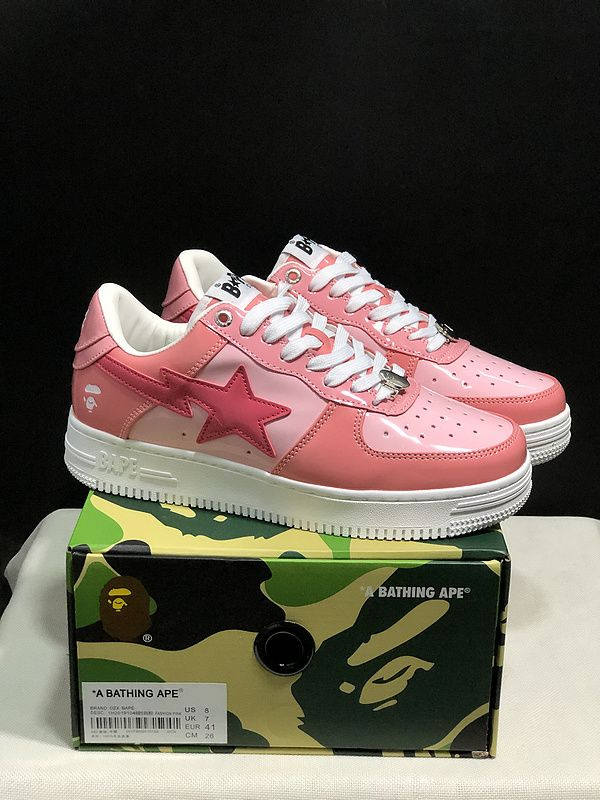 Pink bape shoes hotsell