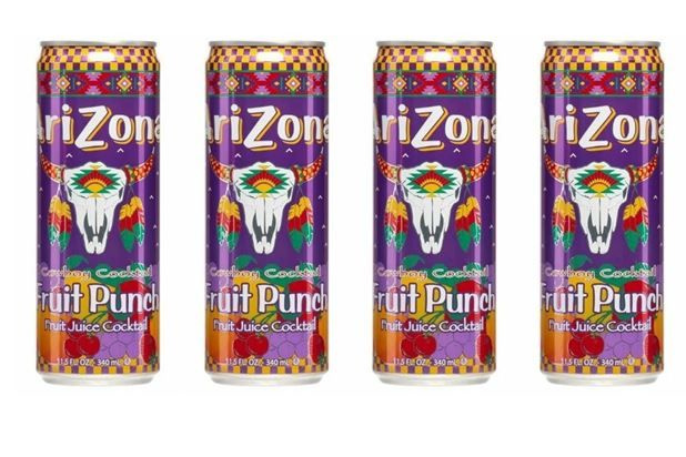 Холодный чай Arizona Fruit punch (Аризона Фруктовый Пунш), 340 мл * 4 шт, США  #1