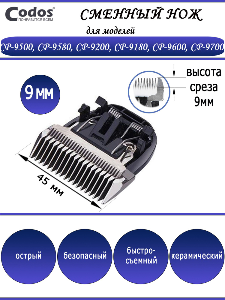 Нож нерегулируемый 9мм Codos для моделей CP-9200, 9180, 9500, 9580, 9600, 9700  #1