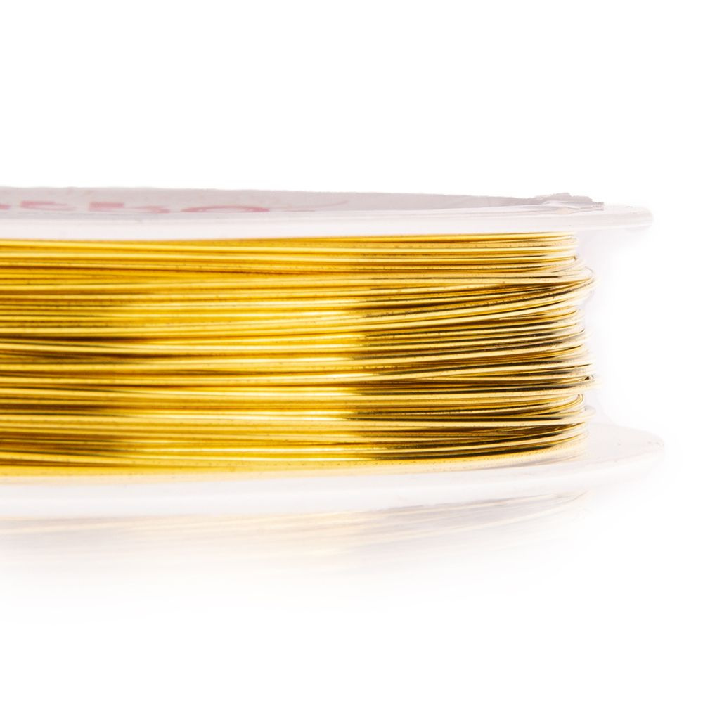 DG-S6 Проволока для плетения бисером 0.6 мм х 10 м цвет №01 под латунь ...