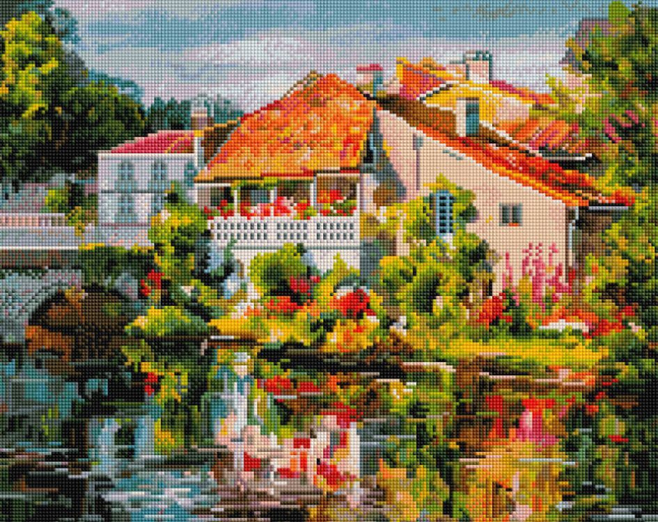 Алмазная мозаика Белоснежка "Франция. Аквитания" 40x50 см, Дома Лес ...