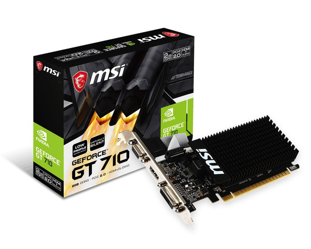 MSI Видеокарта GeForce GT 710 1 ГБ (Видеокарта MSI GeForce GT 710 Silent LP  1 ГБ (GT 710 1GD3H LP))