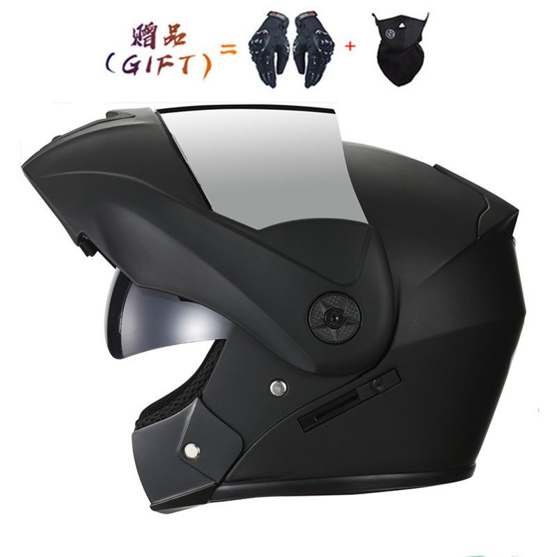 Мотошлем Мотоциклетные шлемы на все сезоны черный матовый, зеркальный ...