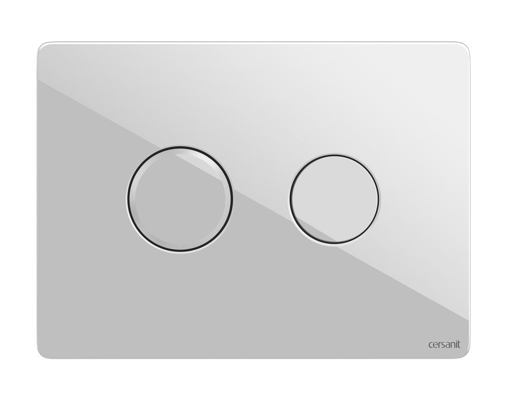 Кнопка для инсталляции ACCENTO CIRCLE P-BU-ACN-CIR-PN/Wh/Gl белый глянец, стекло,  #1