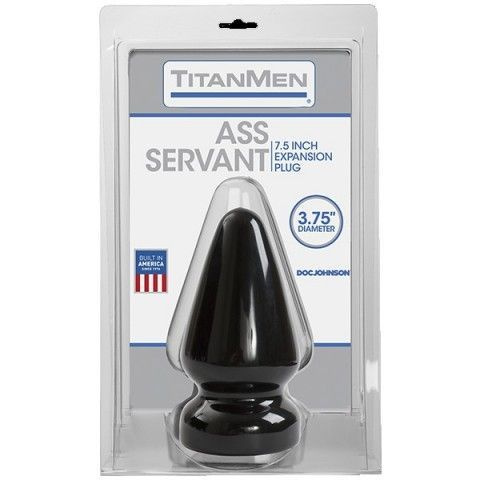 Doc Johnson Анальная пробка черная Titanmen Tools - Butt Plug (19 см х 9.4 см)  #1