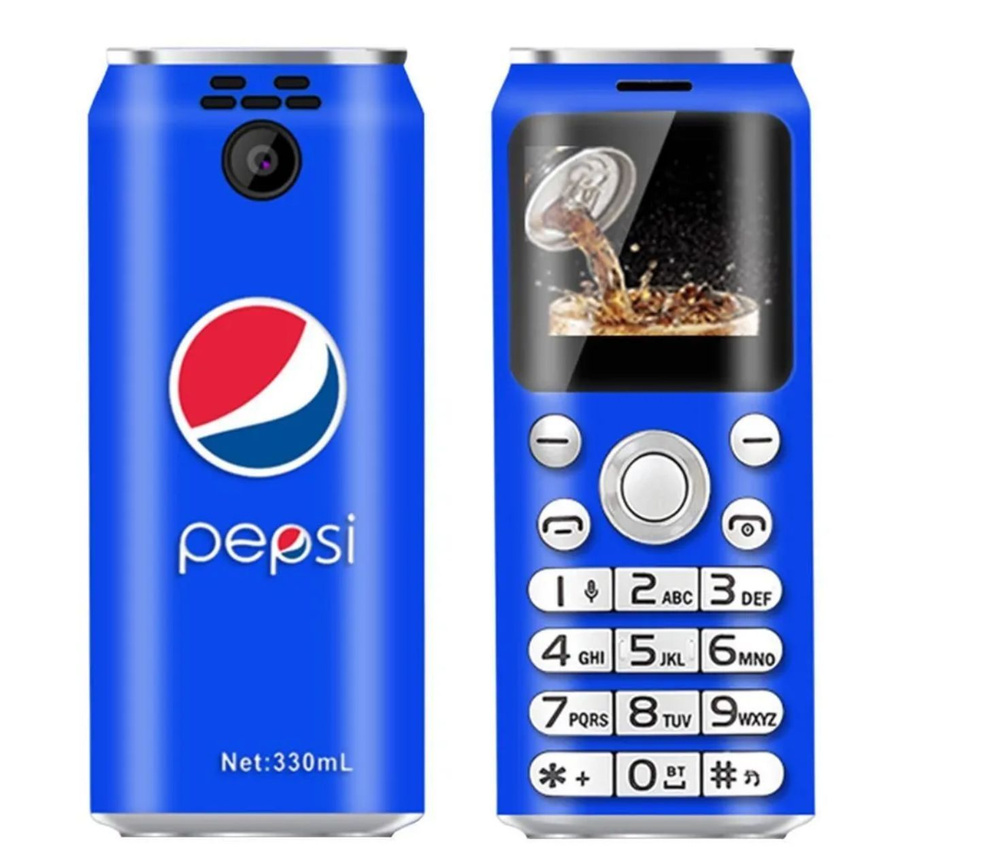 Мобильный телефон Мини телефон K8 PEPSI, синий - купить по выгодной цене в  интернет-магазине OZON (892776393)