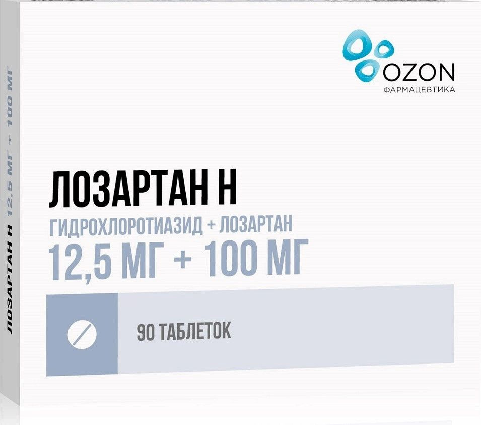 Лекарственное средство рецептурное Лозартан, бренд ОЗОН Фармацевтика По  рецепту, Таблетка - купить в интернет-аптеке OZON (907672582)