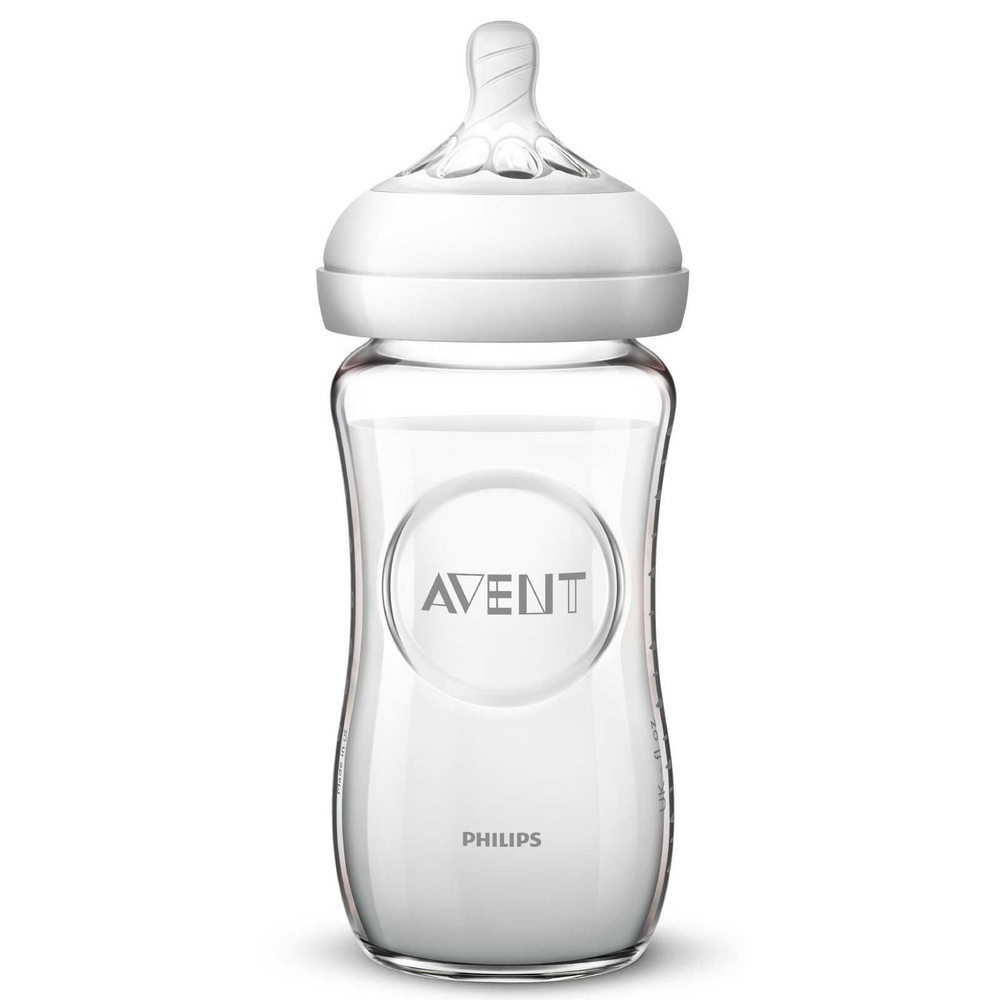 Бутылочка для кормления Philips Avent Natural SCF053/17 от 1 мес, 240 мл с антиколиковым клапаном  #1