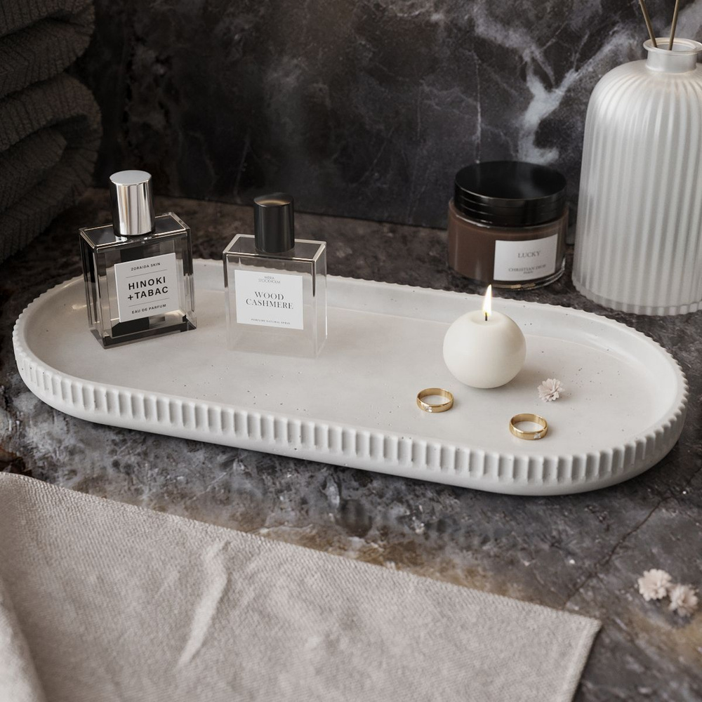 Декоративный поднос, подставка в ванную, органайзер для косметики и ...