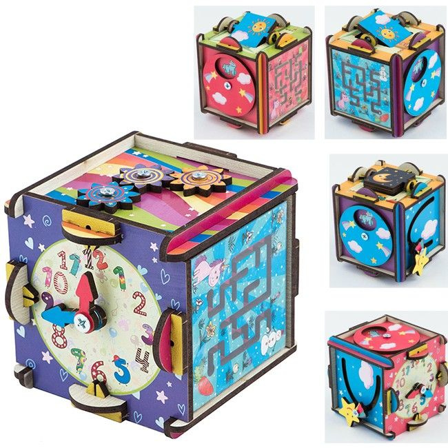 Деревянный Бизиборд Бизи-Кубик IQ 0049 // - купить с доставкой по ...