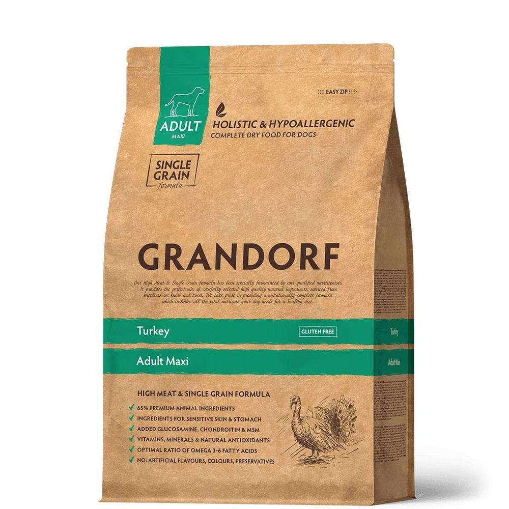 GRANDORF DOG 3кг LARGE BREEDS Turkey&Rice (индейка с рисом для собак крупных пород) .7906 1/10  #1