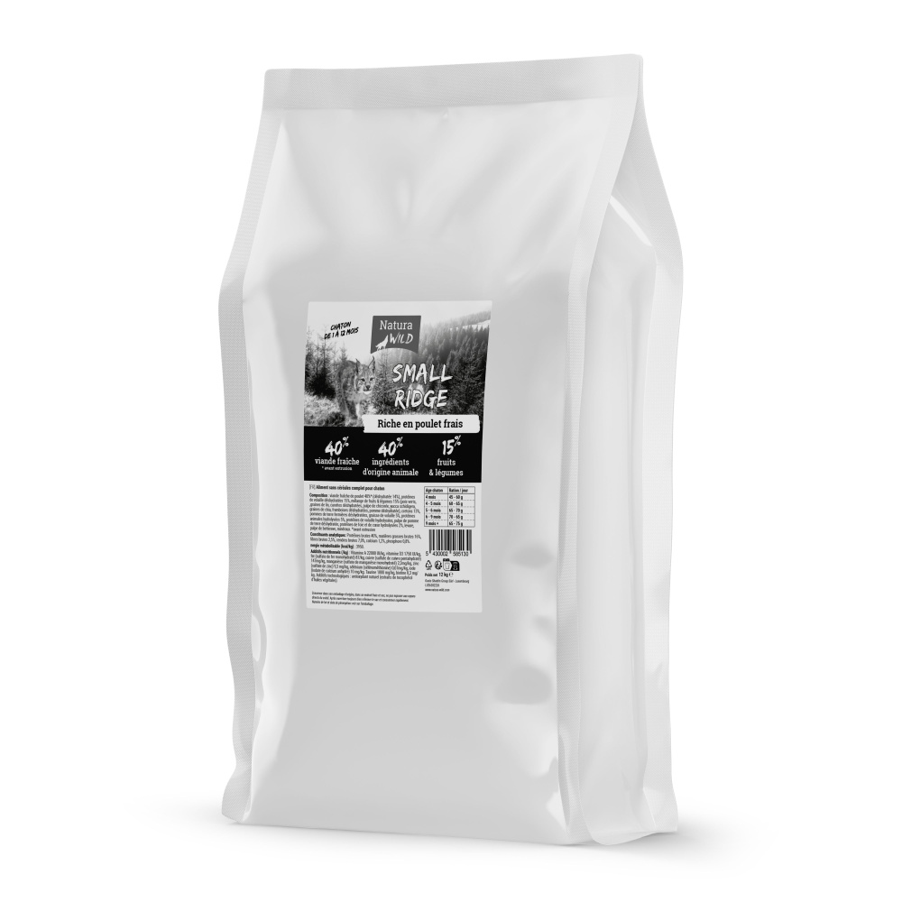 Natura Wild CAT Small Ridge корм для котят с курицей, беззерновой 12 кг ...