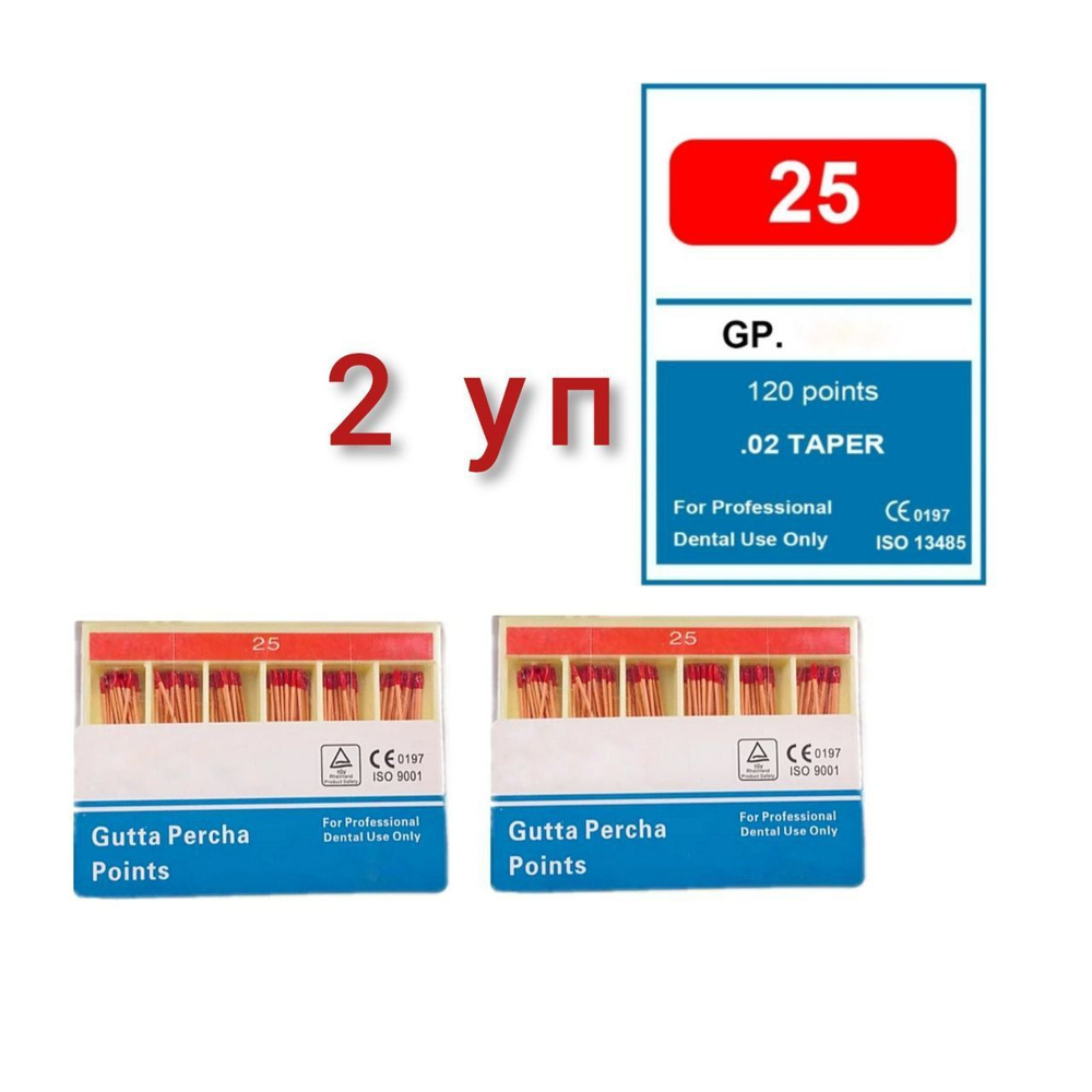 NeoHealth,Штифты гуттаперчевые эндоканальные (гуттаперча) конусность 02 ...