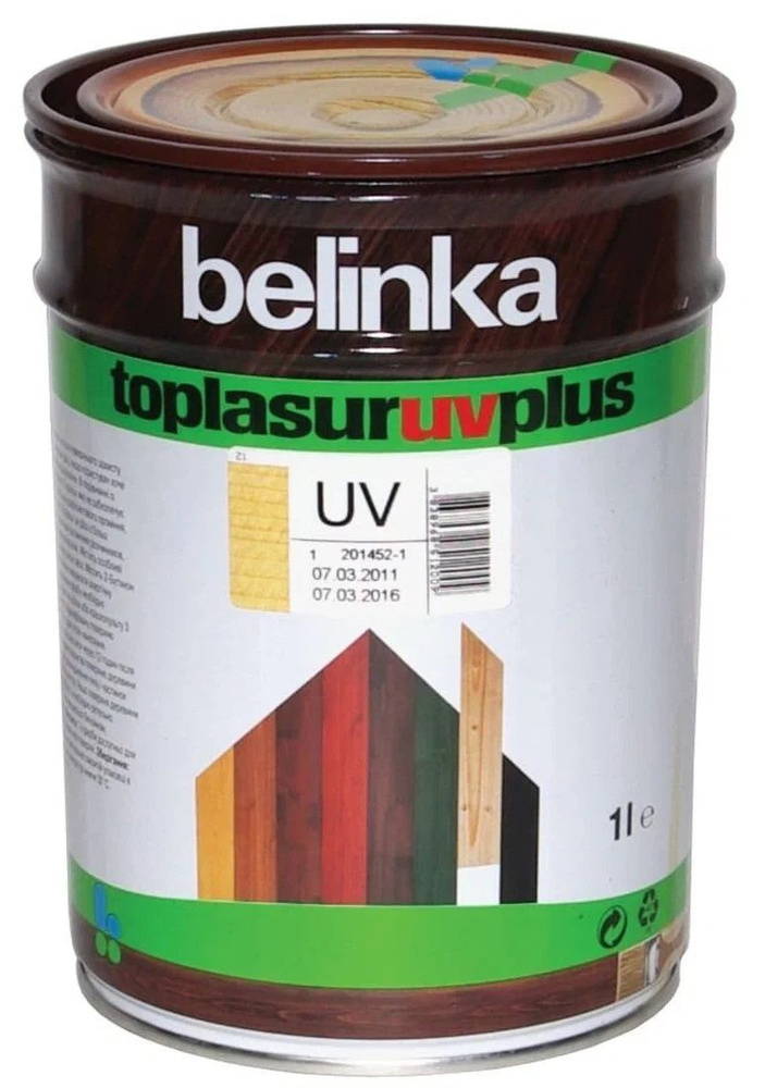 BELINKA TOPLASUR UV PLUS 1л. Лазурное покрытие для защиты древесины 51200  #1