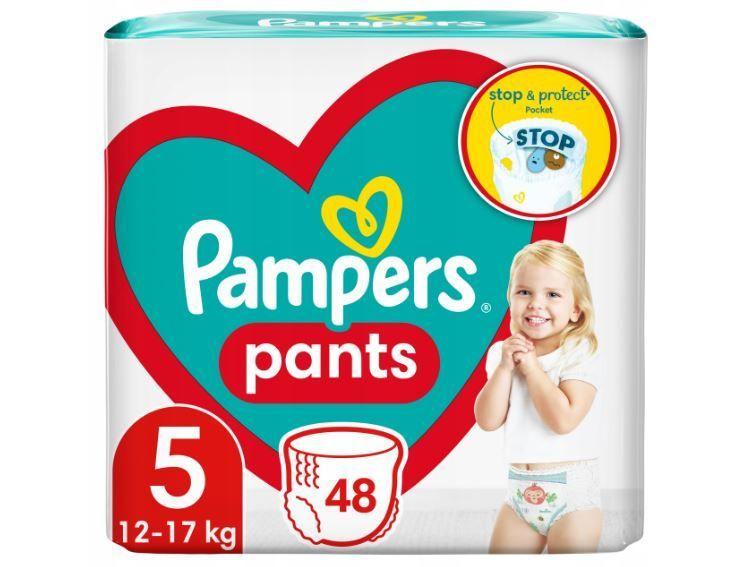 Подгузники-трусики Pampers Pants для малышей 12-17 кг, 5 размер, 48 шт -  купить с доставкой по выгодным ценам в интернет-магазине OZON (745748174)
