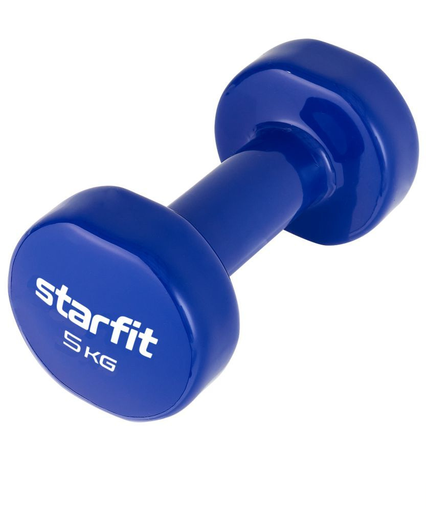 Гантель виниловая STARFIT DB-101 5 кг, темно-синий. Starfit #1