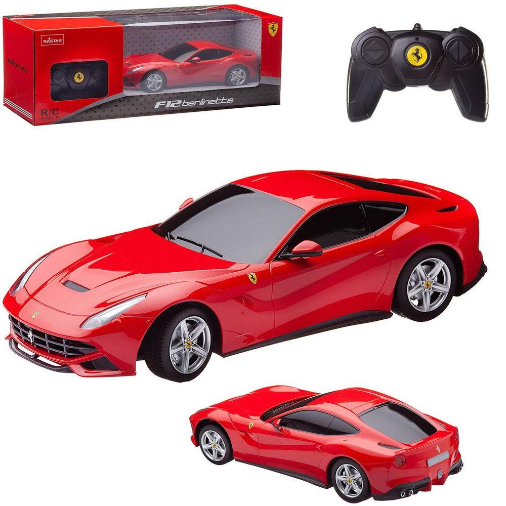 Машина р/у 1:18 Ferrari F12 Цвет Красный, светящиеся фары - купить с  доставкой по выгодным ценам в интернет-магазине OZON (398948557)