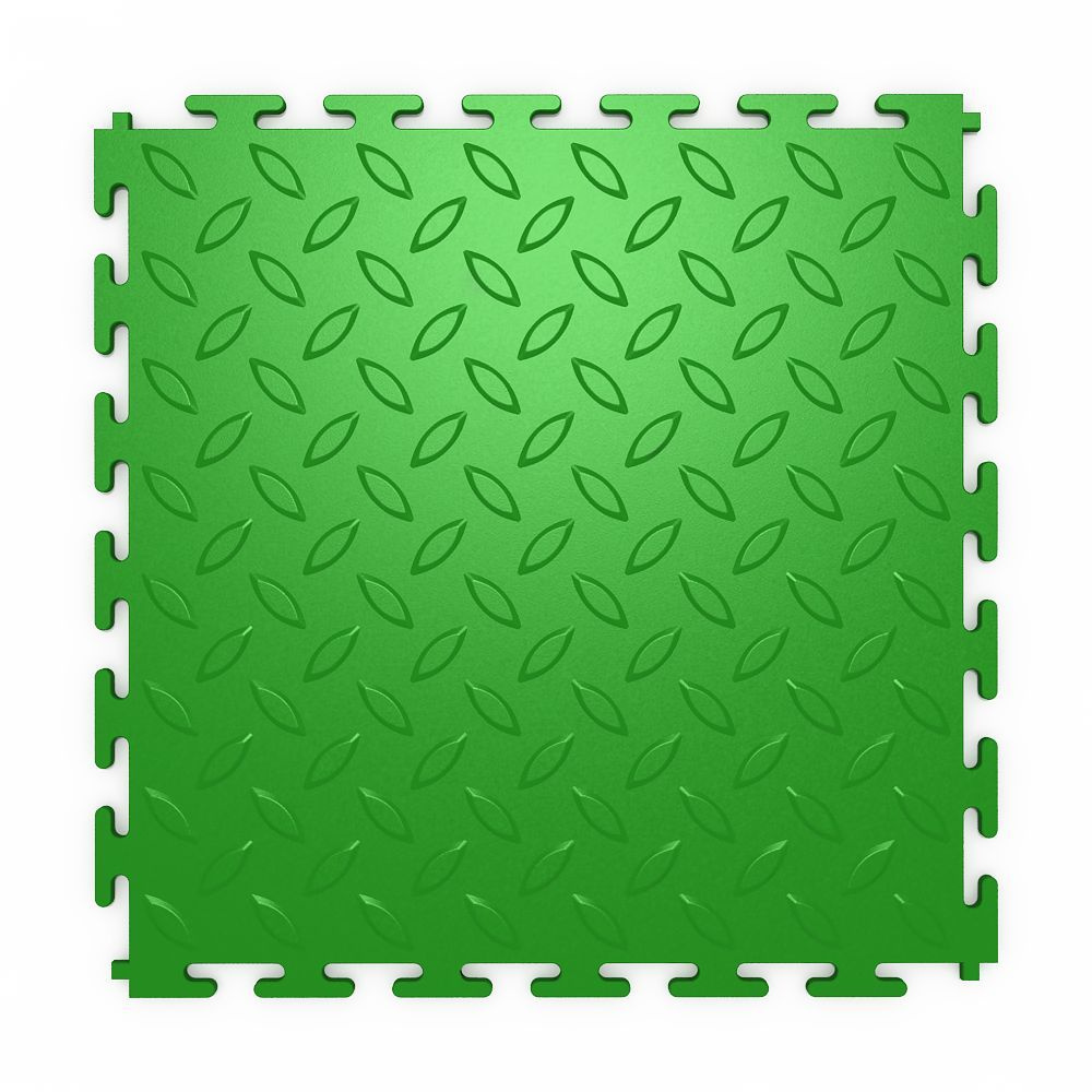 Плитка ПВХ модульная на пол 25х25 см LT mini green Diamond PVC #1