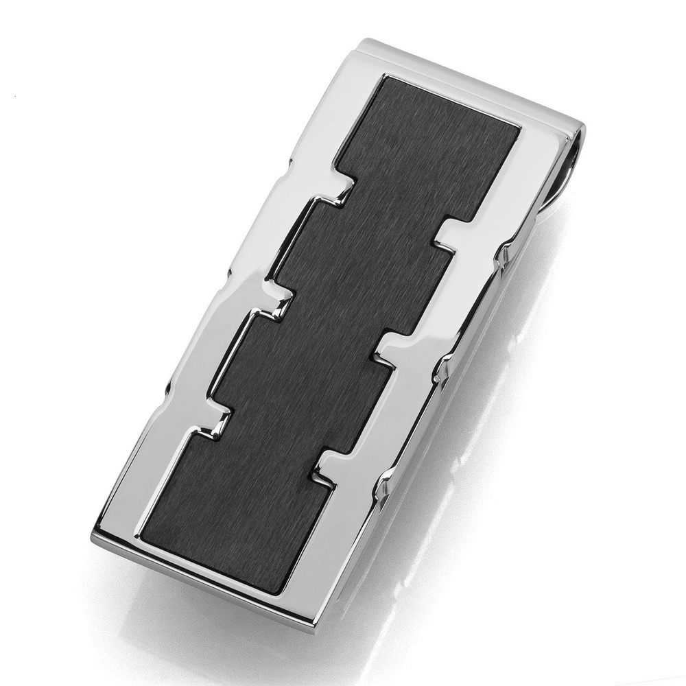 Зажим для денег Colibri OF LONDON Gridlock Stainless Steel Black ...